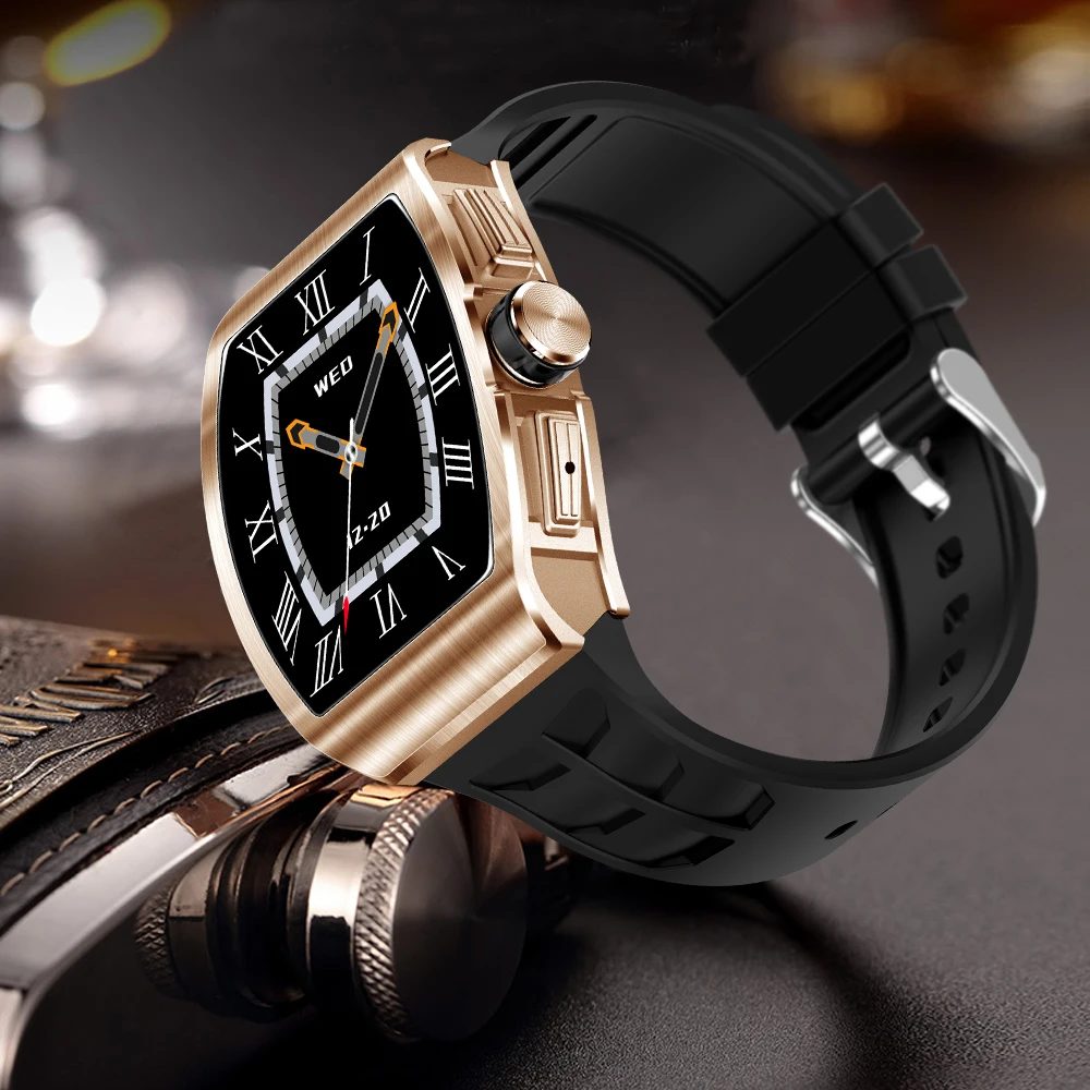 

TK18 Light Luxury Business Smart Bracelet Heart Rate Monitoring Waterproof Sports Bluetooth Talk Fitness Wristband Men's Watch