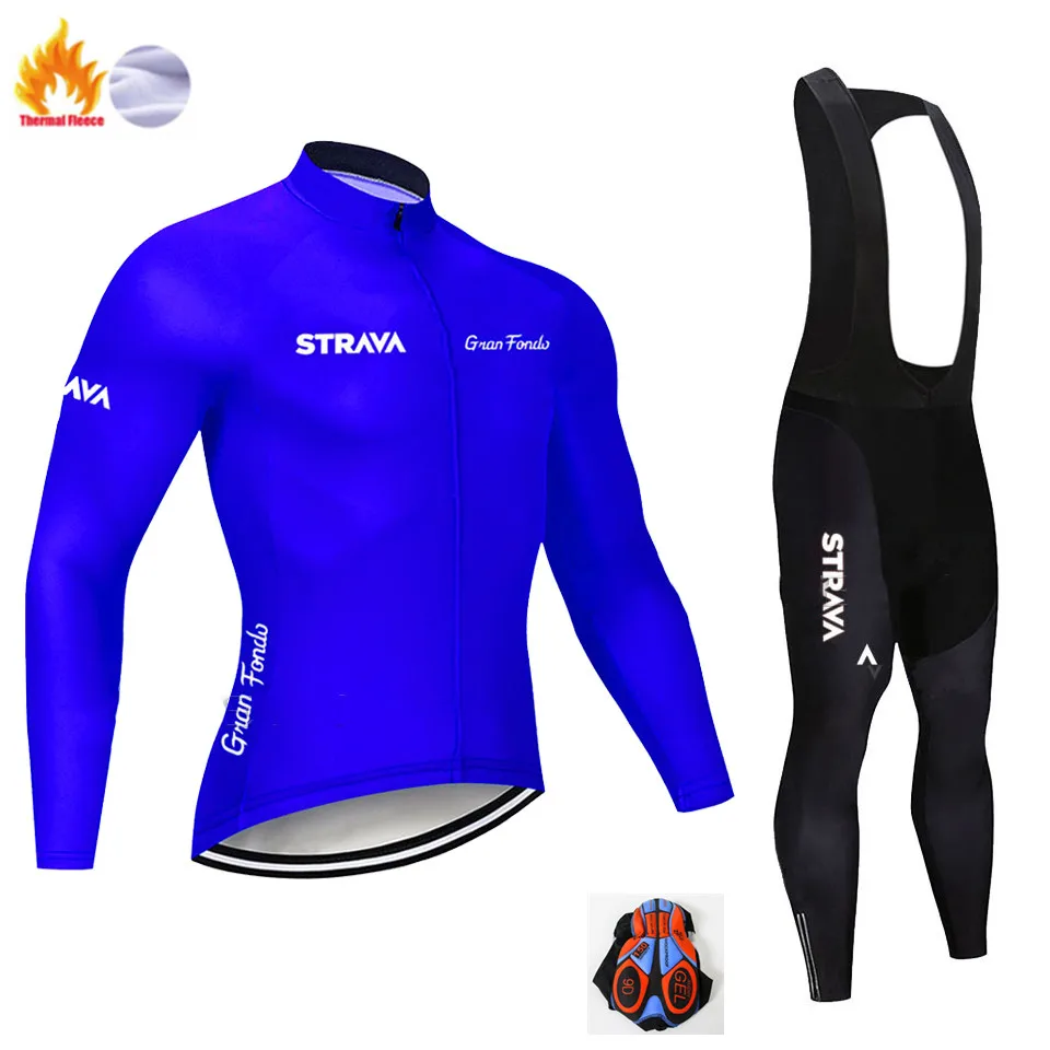 Winter Cycling Suit Зимняя Теплая Флисовая велосипедная майка Спортивная одежда для езды на велосипеде mtb Зимняя велосипедная одежда мужская Профессиональная командная велосипедная форма - Цвет: Winter Cycling Suit