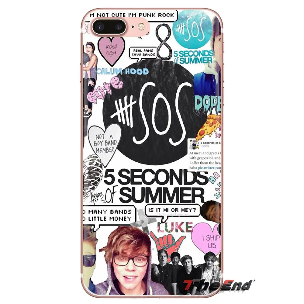 Для huawei G7 G8 P7 P8 P9 P10 P20 P30 Lite Mini Pro P Smart Plus 2017 2018 2019 мягкий чехол 5sos коллаж 5 секунд лета