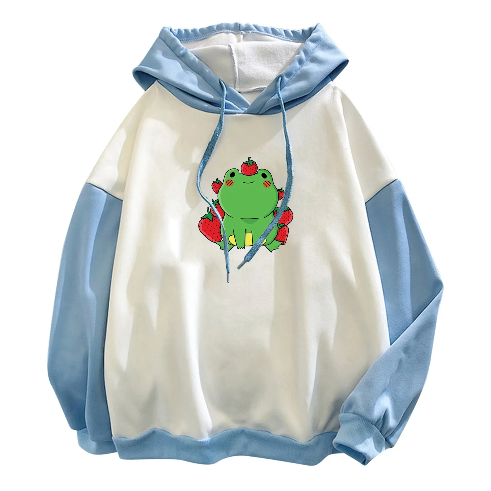 58# 2021 Autumn Winter Women New Fashion Cartoon Print Warm Hooded Sweatshirt Casual Long Sleeve Oversize Pullover Hoodies Tops