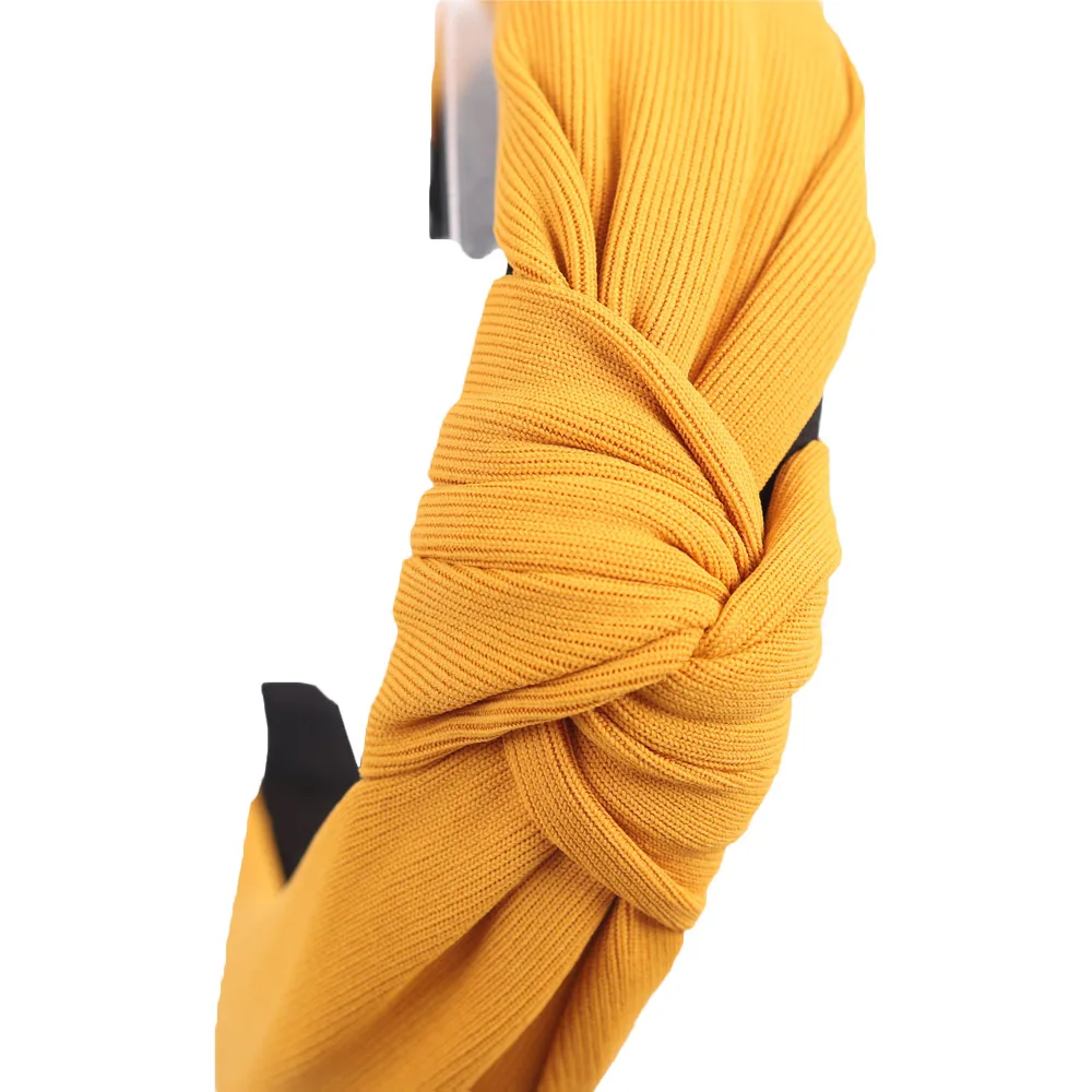 Ободок для волос Женский повязка с фламинго однотонный мягкий узлом обруч