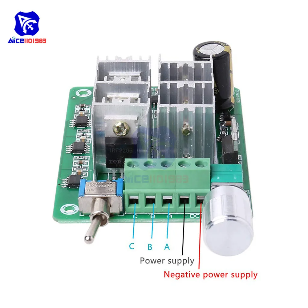 3 фазный бесщеточный контроллер скорости двигателя постоянного тока 5 36