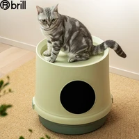 cute modern big cat litter box cover training top entry fully enclosed cat litter box arenero gato large pet toilet plastic new