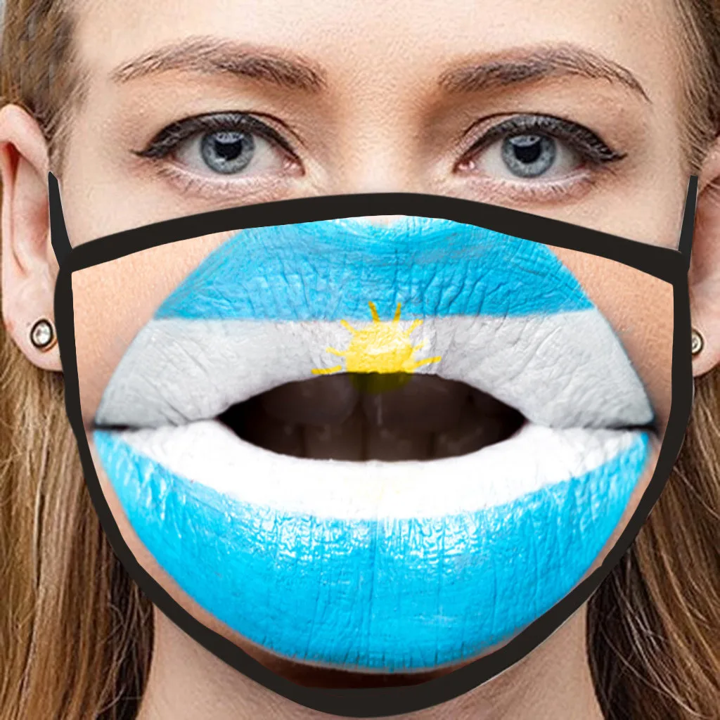 #25 Новинка маска для лица летние сексуальные губы Забавный принт тонкие