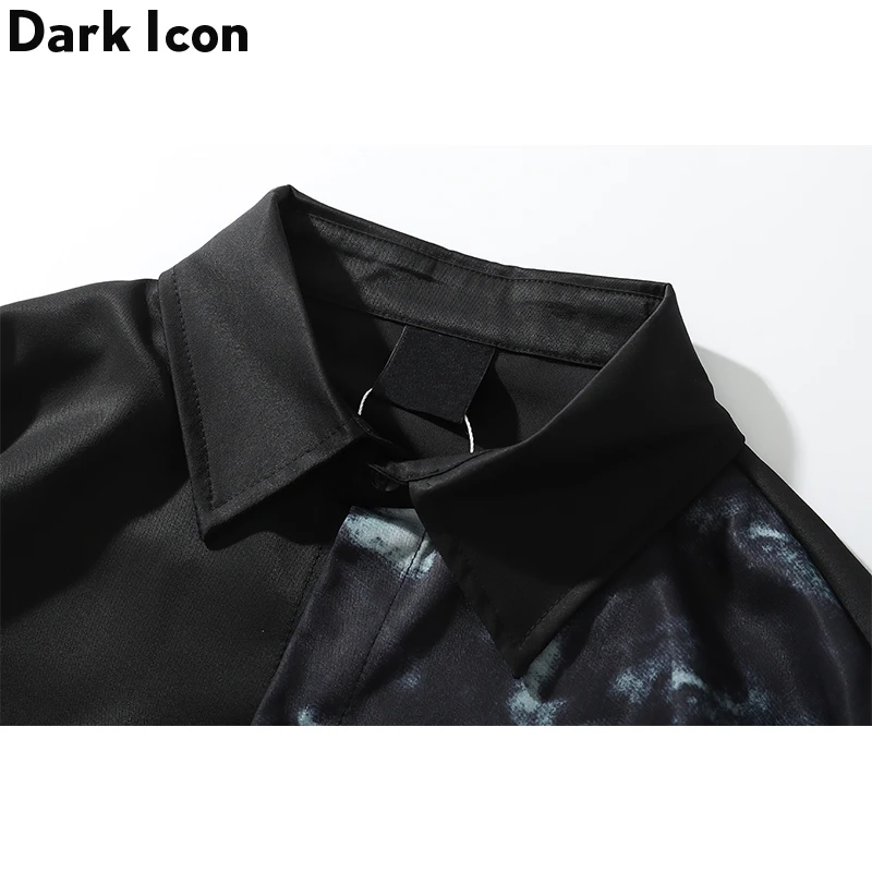 Мужская Уличная рубашка в стиле хип хоп Dark Icon Повседневная Свободная с длинным