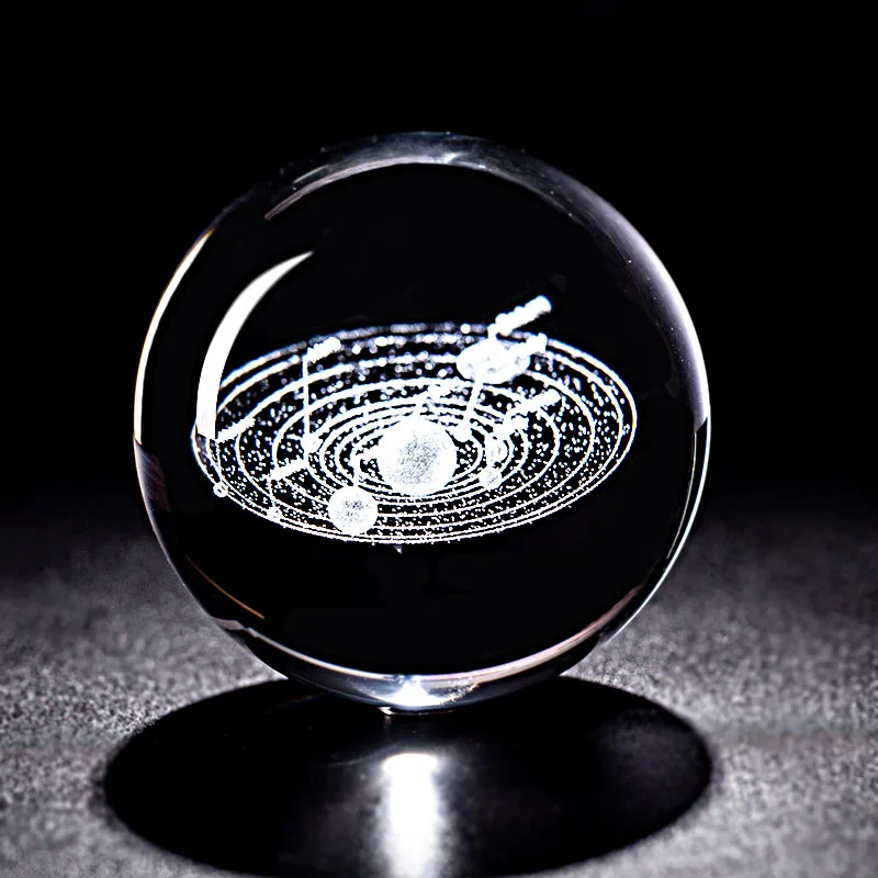 Хрустальный шар Paperweight 3D лазерная гравировка солнечная система - Цена: 898.03