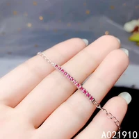 kjjeaxcmy boutique jewelry 925 sterling silver inlaid natural ruby female bracelet support detection exquisite