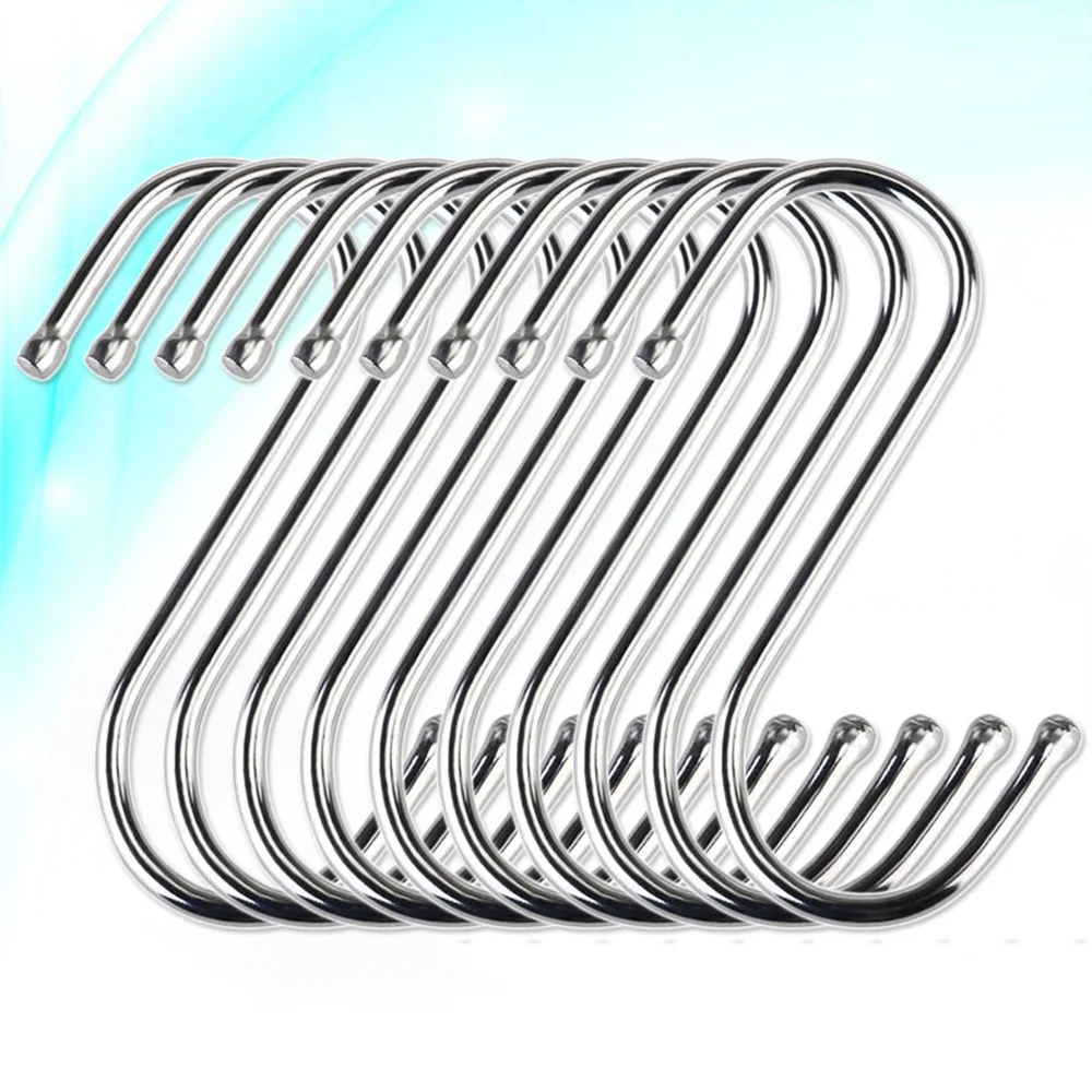 

30pcs Magnetic Durable S-shaped Anti-rust Metal Hangers Metal Hooks Pothooks - Size