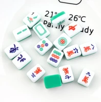 resin mahjong crafts flatback cabochon scrapbooking diy earrings pendant accessories can add hooks
