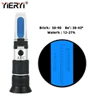 Ручной рефрактометр Yieryi, рефрактометр для меда 58  90% Brix 38  43, Рефрактометр Be Боме для меда, вина с содержанием воды (12-27%)
