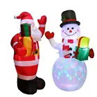 Уличные игрушки, надувная Ночная светильник гурка Санта-Клауса, домашний сад, детские игрушки, рождественские подарки, украшения вечерние, новый год