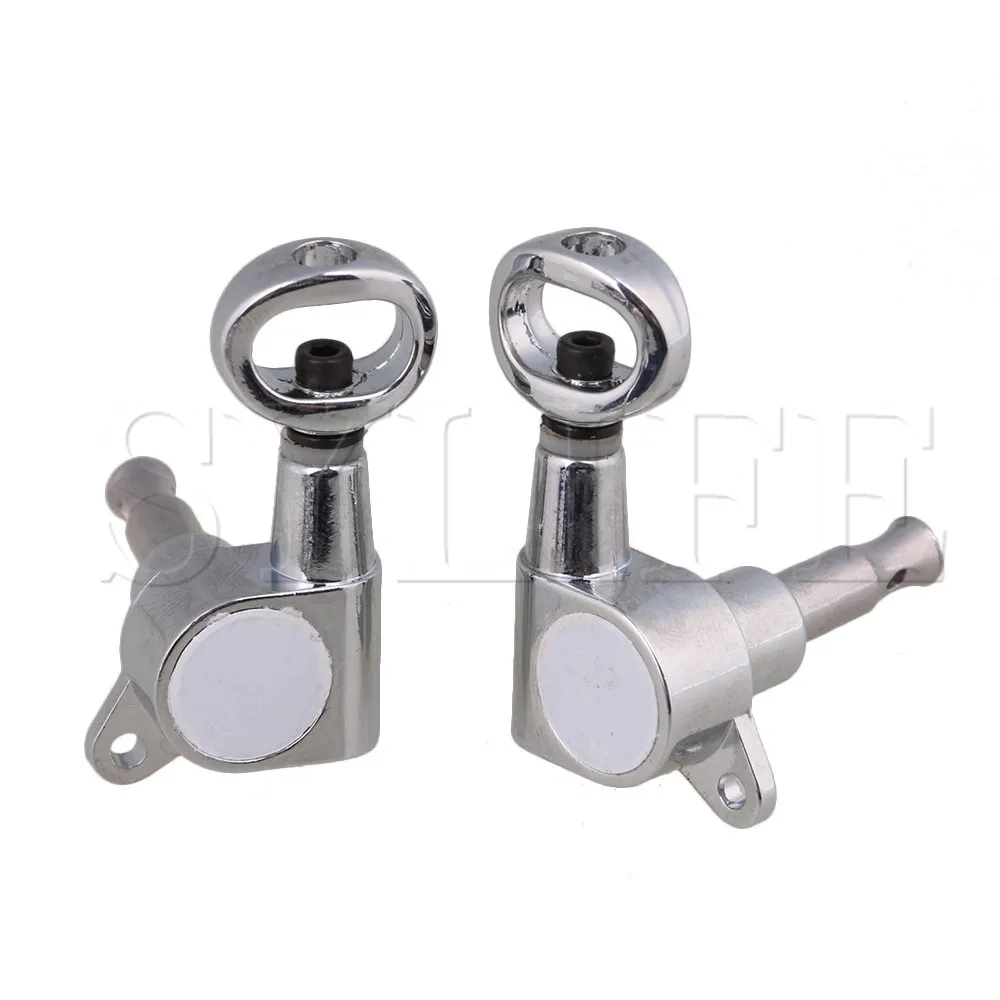 6 хромированных полых закрытых колышек для фолк тюнинга гитары тюнеры головки 4x3 7