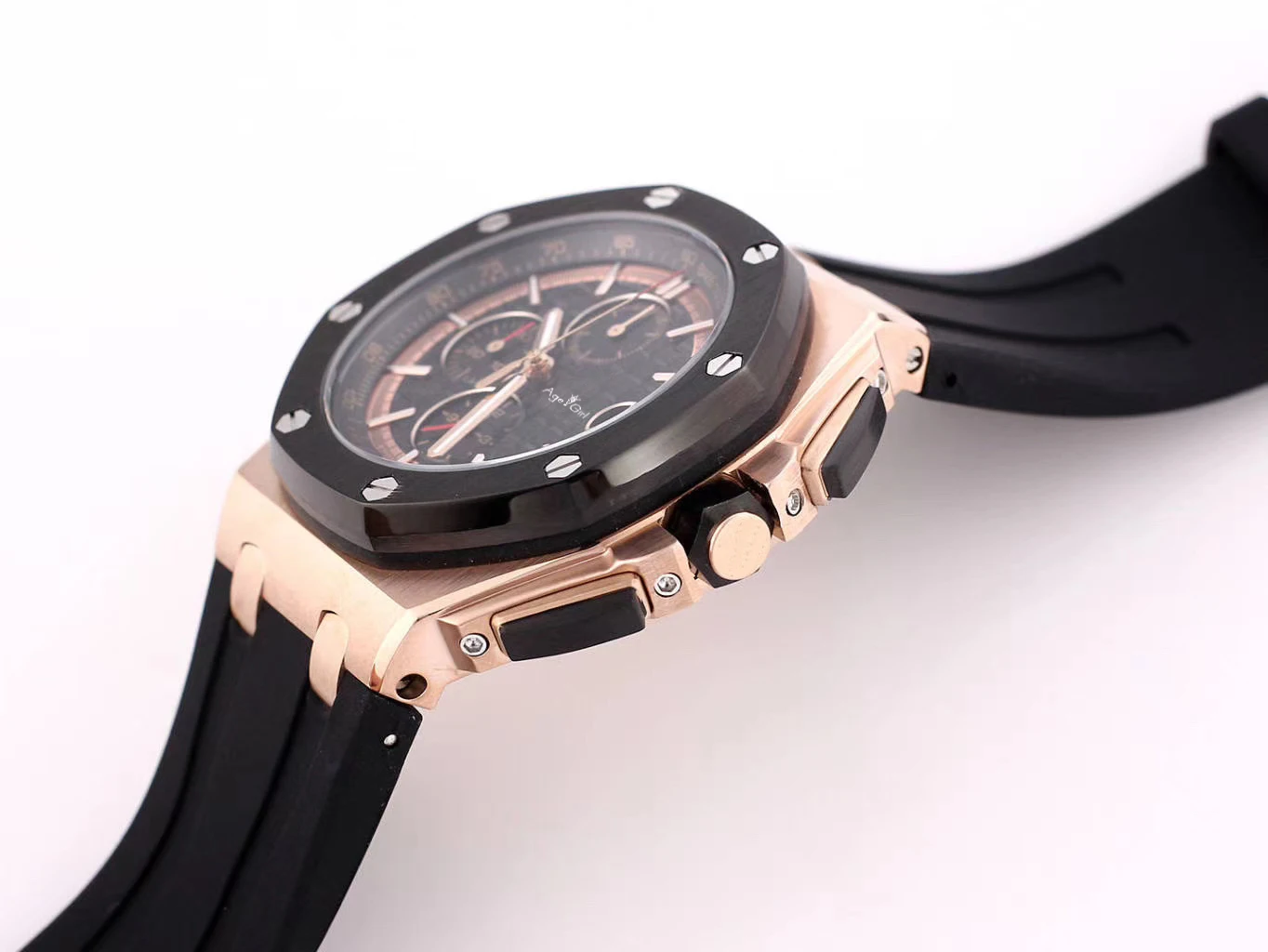 

2020 Luxury Brand New Quartz Chronograph Men Watch Stopwatch Sapphire Crystal Rose Gold Black Blue Grey Limited Rubber Watches
