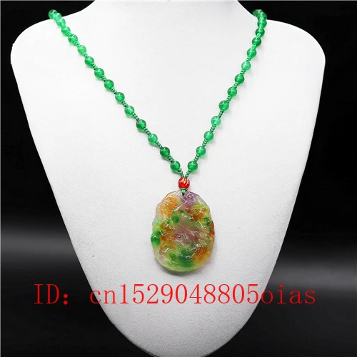 Натуральный цвет изумруд нефрит Феникс кулон бусы ожерелье шарм жадеит