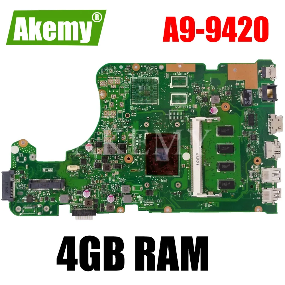 

X555QG материнская плата X555QA X555BA X555Q X555B материнская плата для ноутбука X555BA материнская плата Тест ОК A9-9420 4 Гб RAM