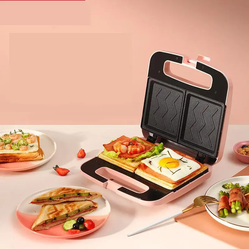 Eu Plug Electric Toaster Double Heating Sandwich Maker Time Breakfast Toaster Multipurpose Pancake Waffle Baking 93990