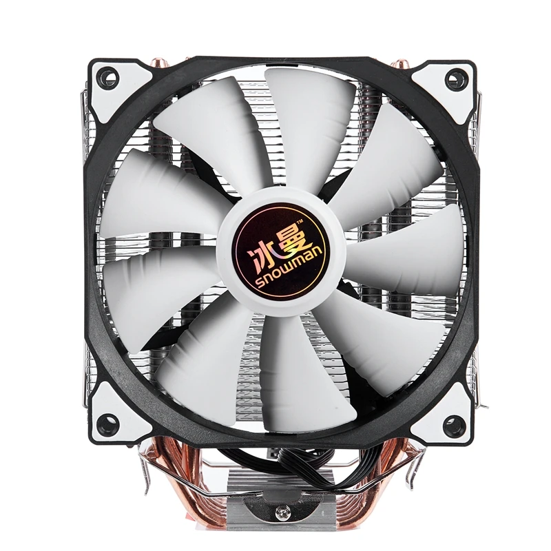 Снеговик 4PIN Процессор кулер 6 тепловым стержнем heat pipe один вентилятор охлаждения