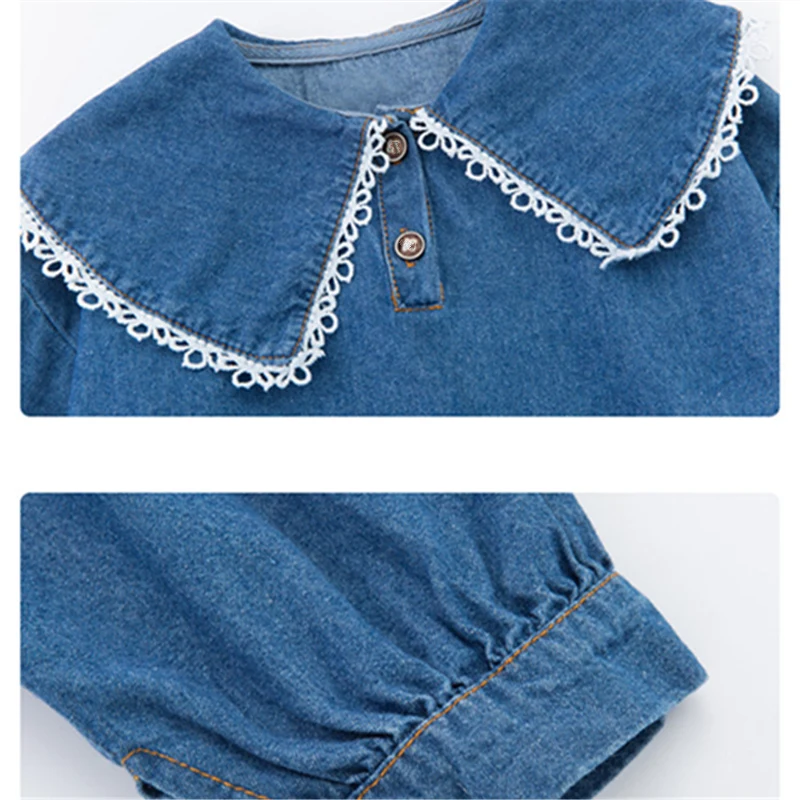 

Girls Clothing Set Autumn Teenage Girls Solid Color Denim Costume School Tracksuit Girls Clothes Children Clothes 6 8 10 12 Year