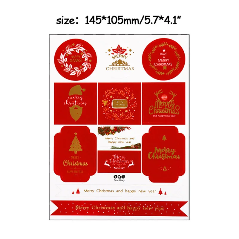 2sheet Stickers Рождественский Адвент-календарь 1-24 цифры наклейка s Рождественская бумажная наклейка-календарь Navidad Kerst украшение для дома натальные поставки - Цвет: 2sheet Stickers