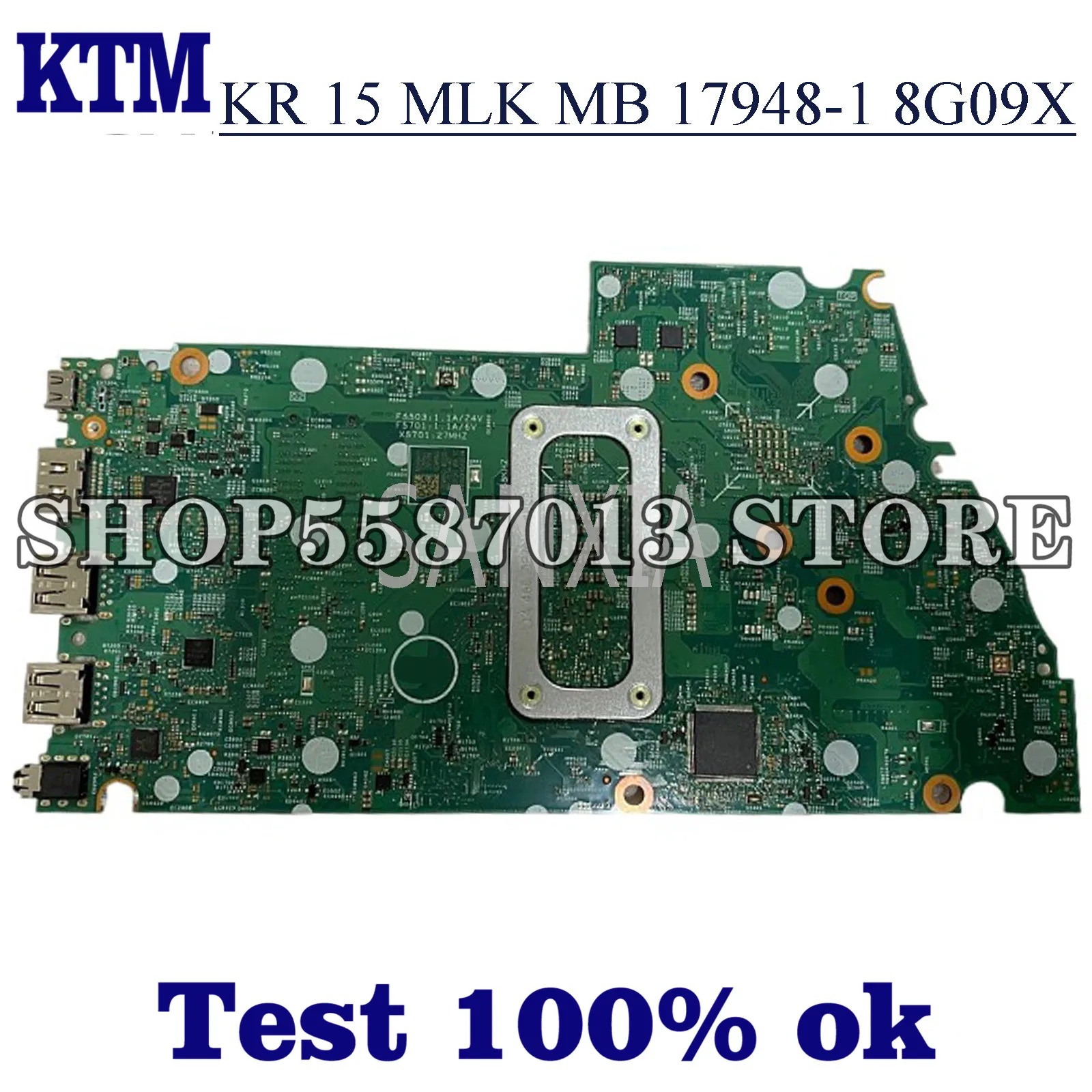 

KEFU KR 15 MLK MB 17948-1 8G09X Laptop motherboard for Dell Inspiron 15-7580 13-7380 original mainboard I5-8265U MX250-2GB