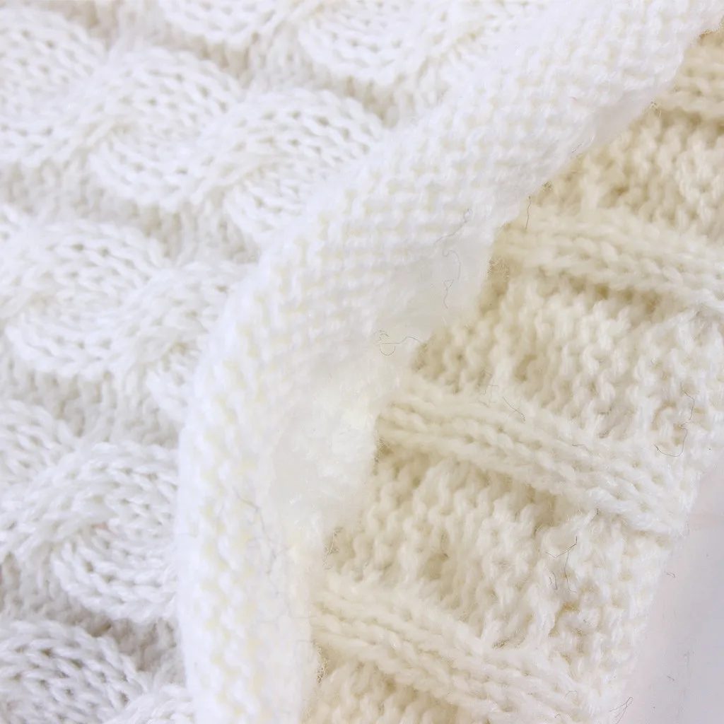 2PCs Children Cap Scarf Set Winter Solid Knit Hairball Thick Warm Neckerchief Hat czapka i komin tricotin снуд девочка #H |