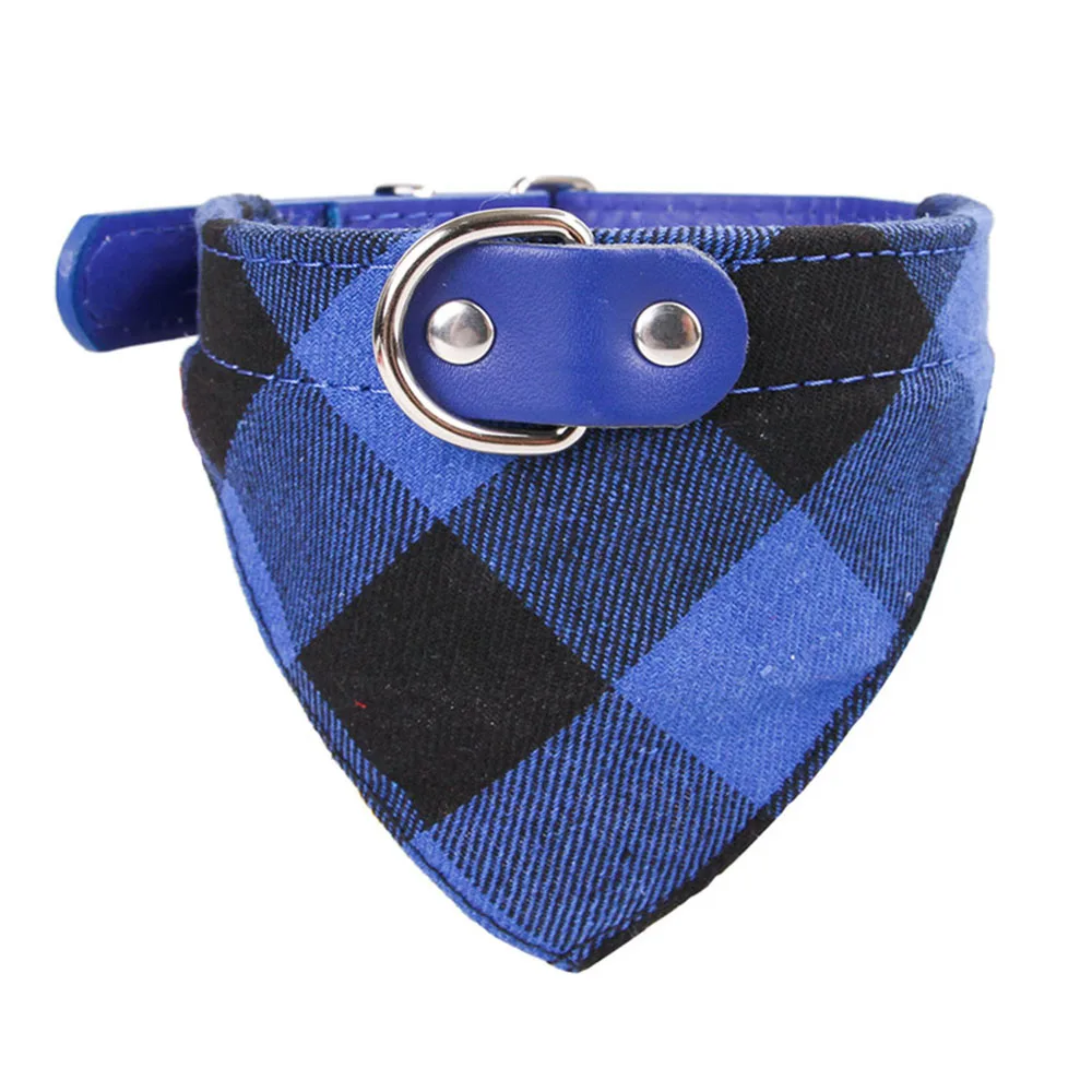 Аксессуары для домашних животных бандана собак клетчатый треугольный шарф кошек