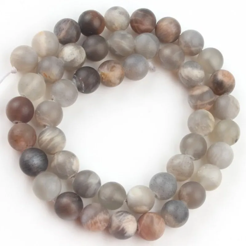 Бусины из натурального камня матовые черные круглые бусины с отверстием под