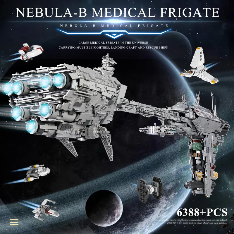 Форма KING 21001 игрушки со звездами совместимые с MOC 5083 UCS небулон B медицинский