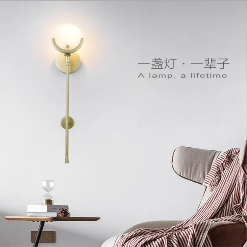 

Nordic Spain Designer Marble Bedside Led Wall Lamp Creative Art Restaurant Bar Aisle Dining Room Decro Wall Sconce Lighting