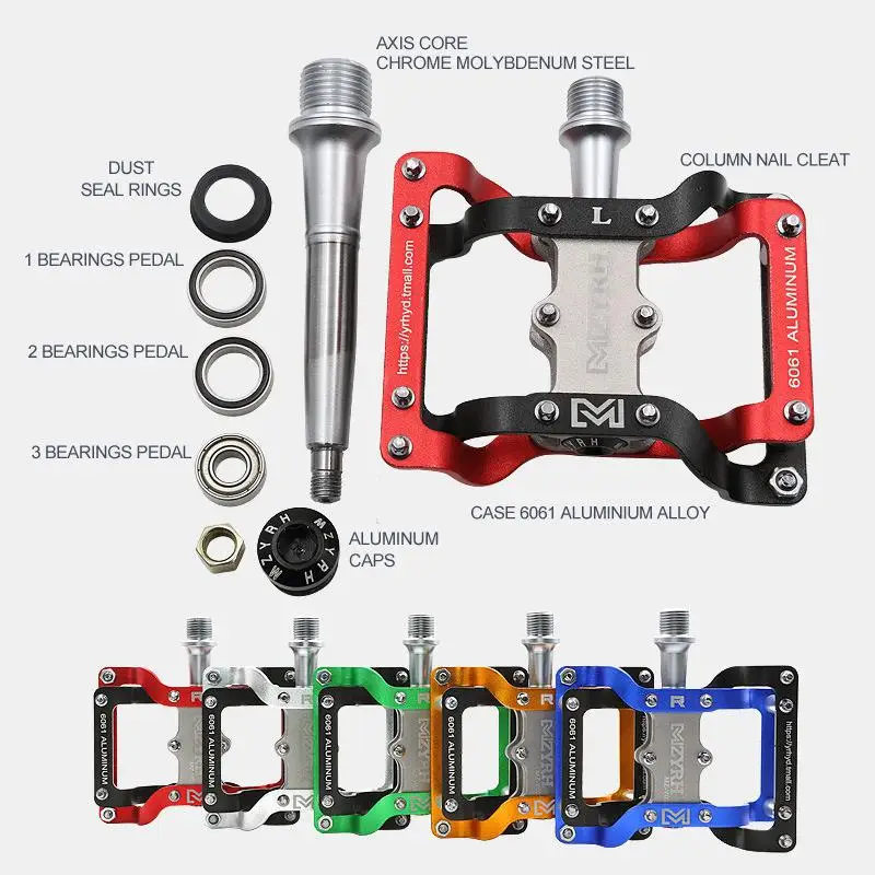 Сверхлегкие велосипедные педали 3 подшипника для горной дороги MTB Педали CNC 9/16