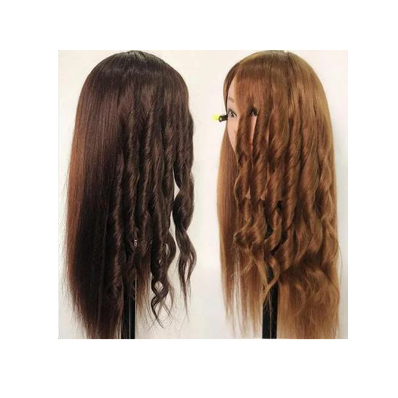 MISSQUEEN 100% Human Hair Training Head Black For Salon Hairdressing Mannequin Professional Perm Bleaching Dyeing |