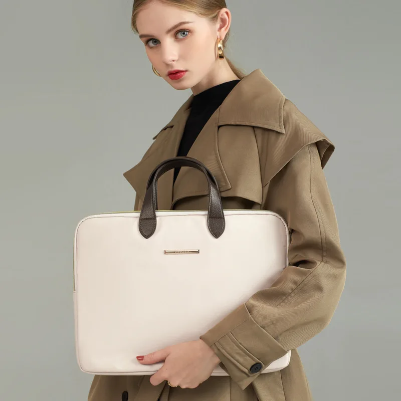 Stylish Simplicity Laptop Bag Business Trip High Capacity Briefcase Earthquake Resistance Notebook Computer Liner Pouch Supplies