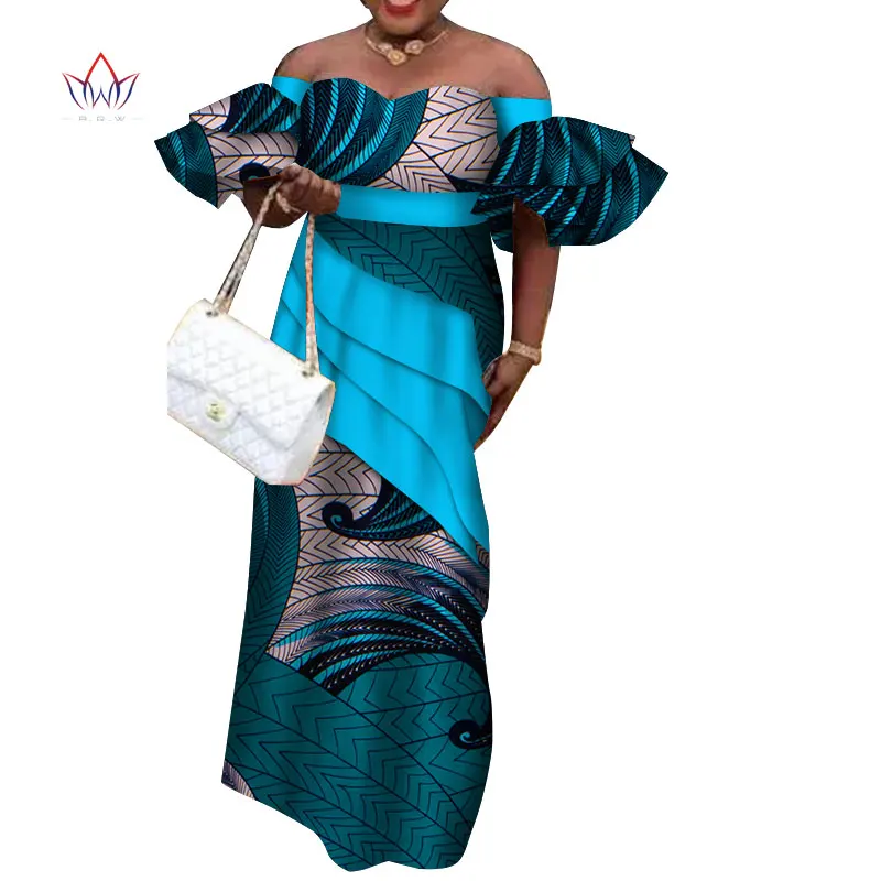 

2021 Big Size XS-7XL Africa Women Dress Dashiki Casual African Print Dresses Africa Traditional Clothing Long Dress WY3514