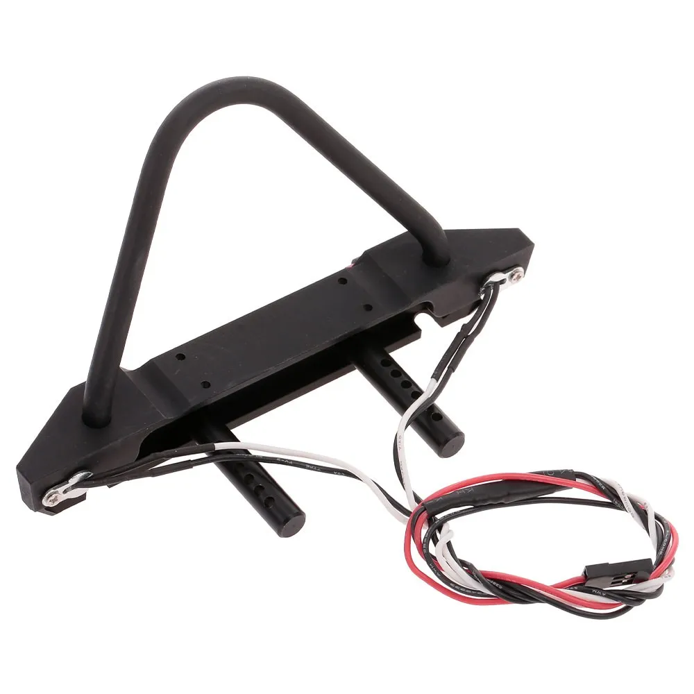 

Front Bumper Metal with 2 LED Light for RC Crawler Car Traxxas TRX-4 Axial SCX10 & SCX10 II 90046