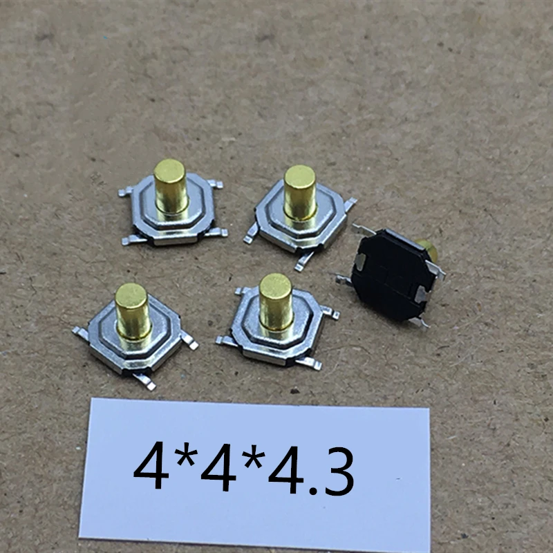 Тактильный кнопочный переключатель SMD PCB с Медной головкой 50 шт. 4x4 мм 4x4x1 5/1 6/1 7/2/2.