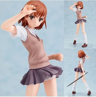 

Action Figure Misaka Mikoto 16cm scientific super guns GK finished goods uniforms cannon sister PVC Toys Model anime
