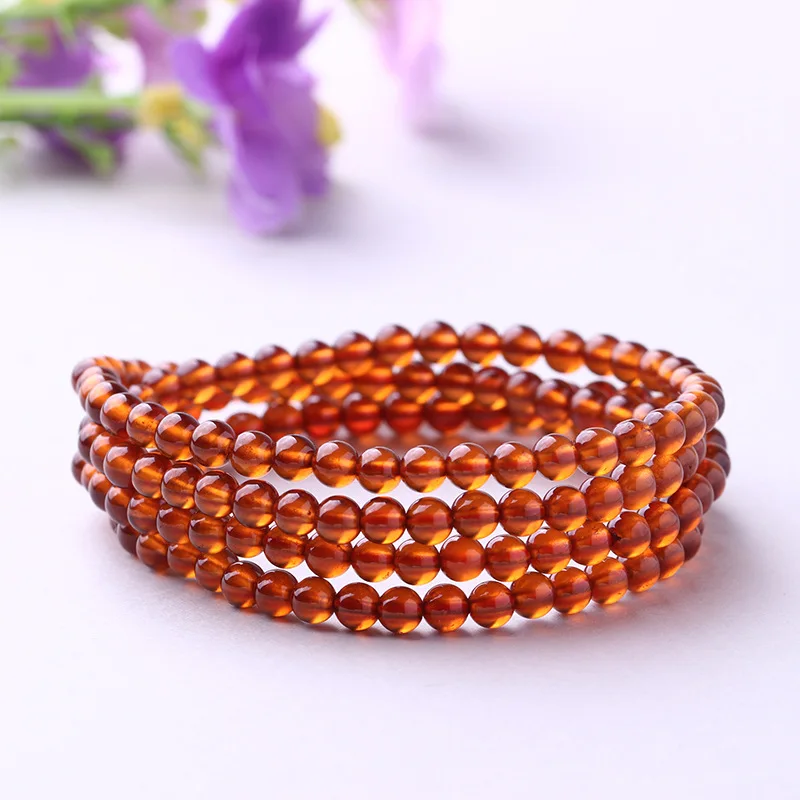 

Natural Orange-Red Garnet Multi-circle Bracelet
