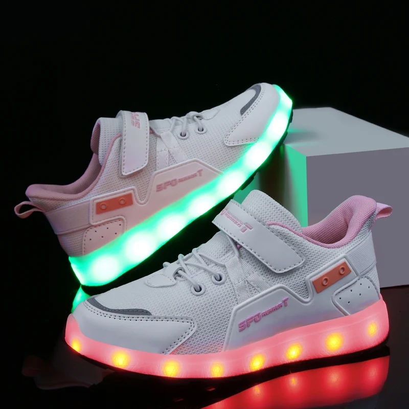 

Children’s Ghost Walk USB Charging Skates Designer Shoes for Kids Boys Girls LED Sneakers Boots Glowing Flashing Sneakers Shoes
