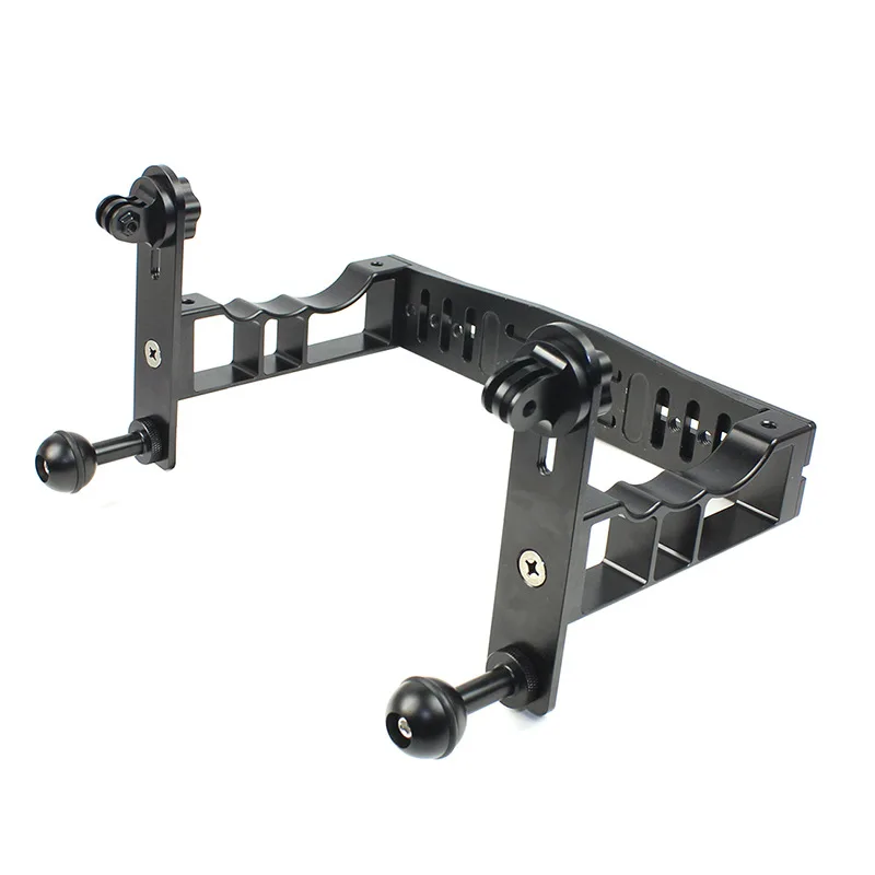 Двойной ручной кронштейн для дайвинга с адаптером верхней камеры