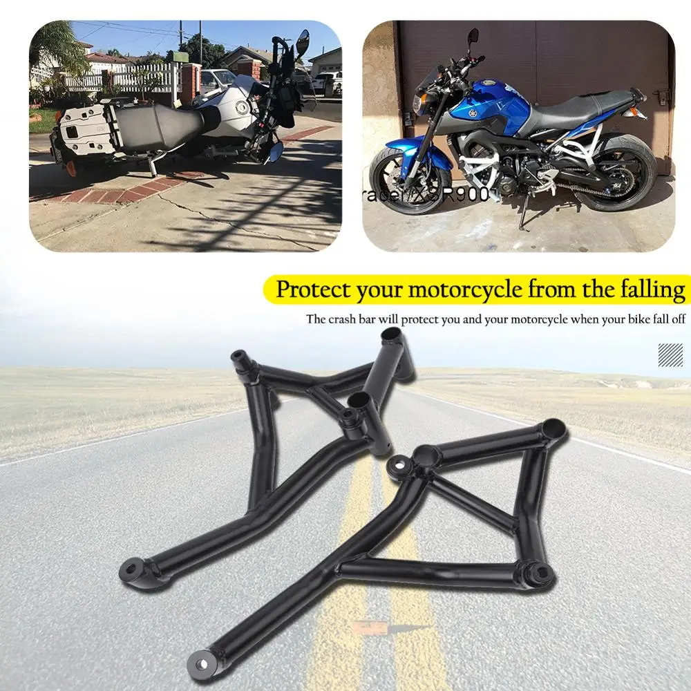 Черная клетка для трюков Защитная панель двигателя Yamaha MT09 FZ09 Tracer мотоцикла на