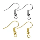 Проволока для сережек сделай сам, крючок из нержавеющей стали 316, цвет золото и серебро, 50 шт.лот, фурнитура для изготовления ювелирных изделий, аксессуары для сережек, ручная работа, 20 мм