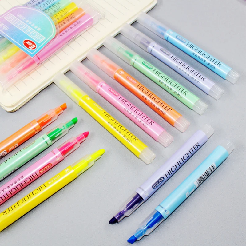 6 шт творческие высокого Ёмкость Цвета хайлайтер вручную учетной записи маркер