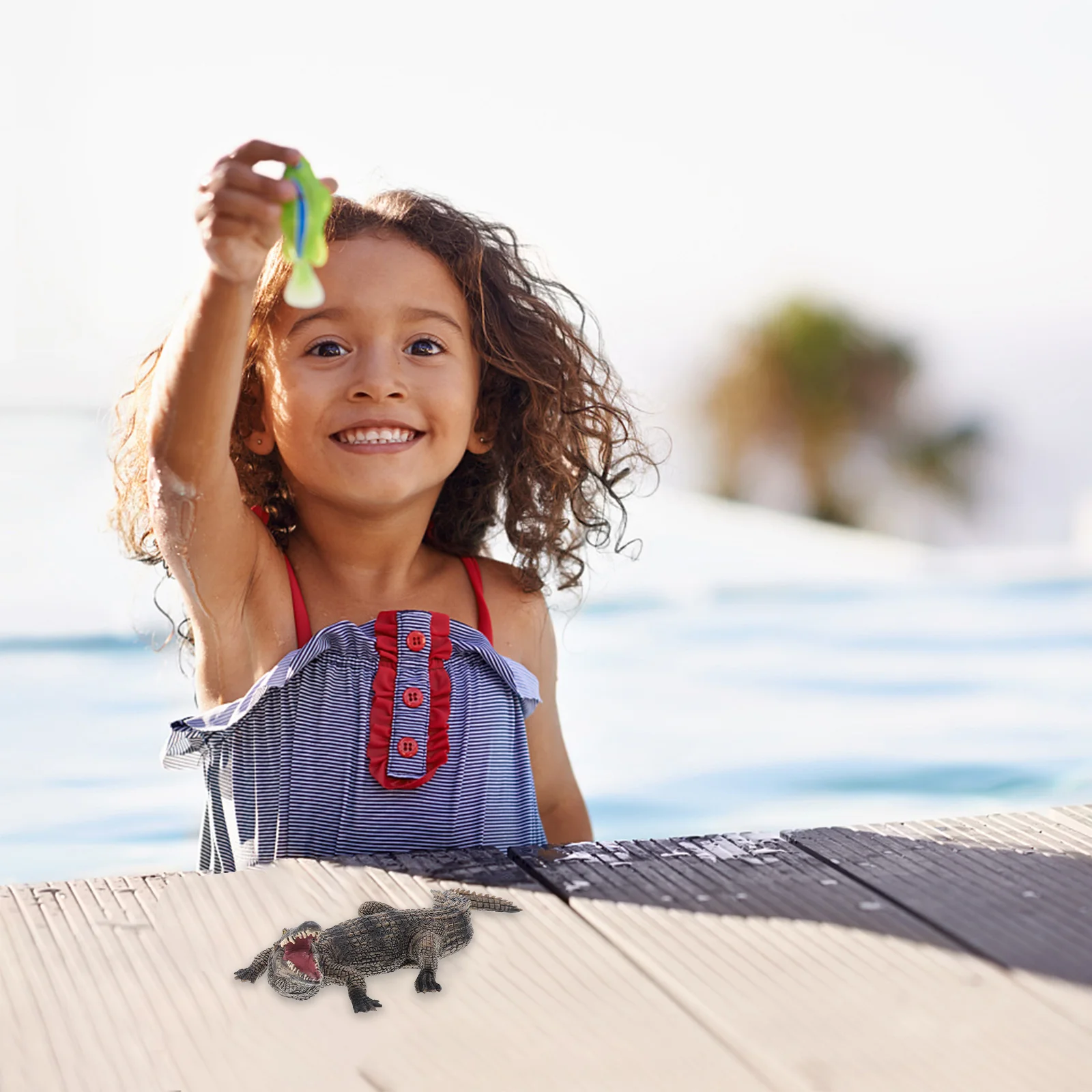 

1pc Imitation Crocodile Model Children Enlightening Training Aid Ornament