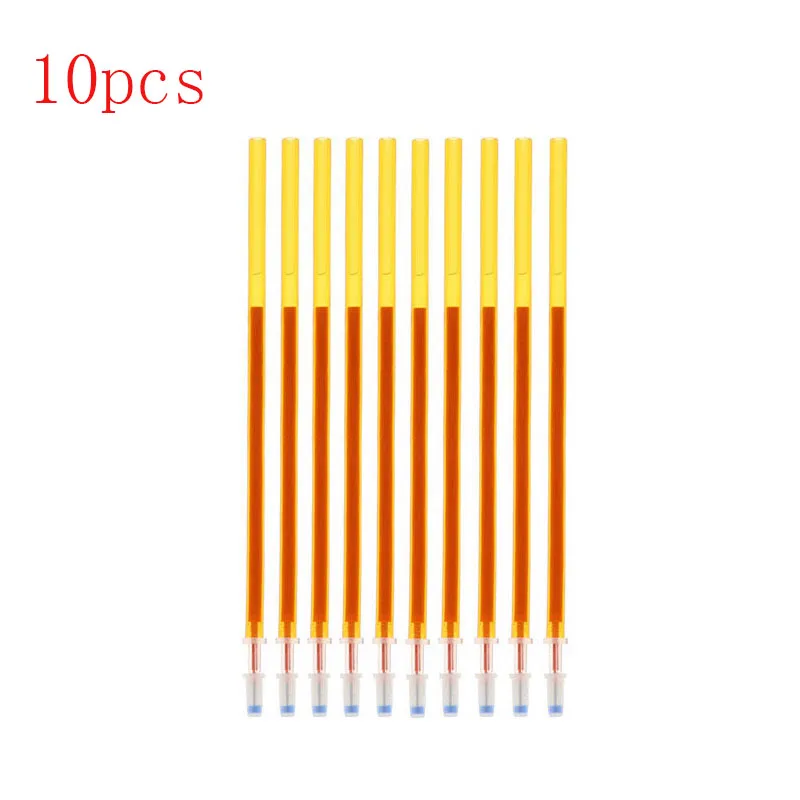 Стираемая ручка может быть добавлена 20 комплектов/Набор для обучения в офисе гелевая ручка 0,5 мм Волшебная многоцветная чернильная гелевая ручка канцелярские принадлежности школьные подарки - Цвет: 10pc  Orange