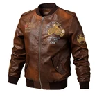 Мужская кожаная куртка с V-образным вырезом, Повседневная приталенная мотоциклетная куртка с V-образным вырезом, 2020