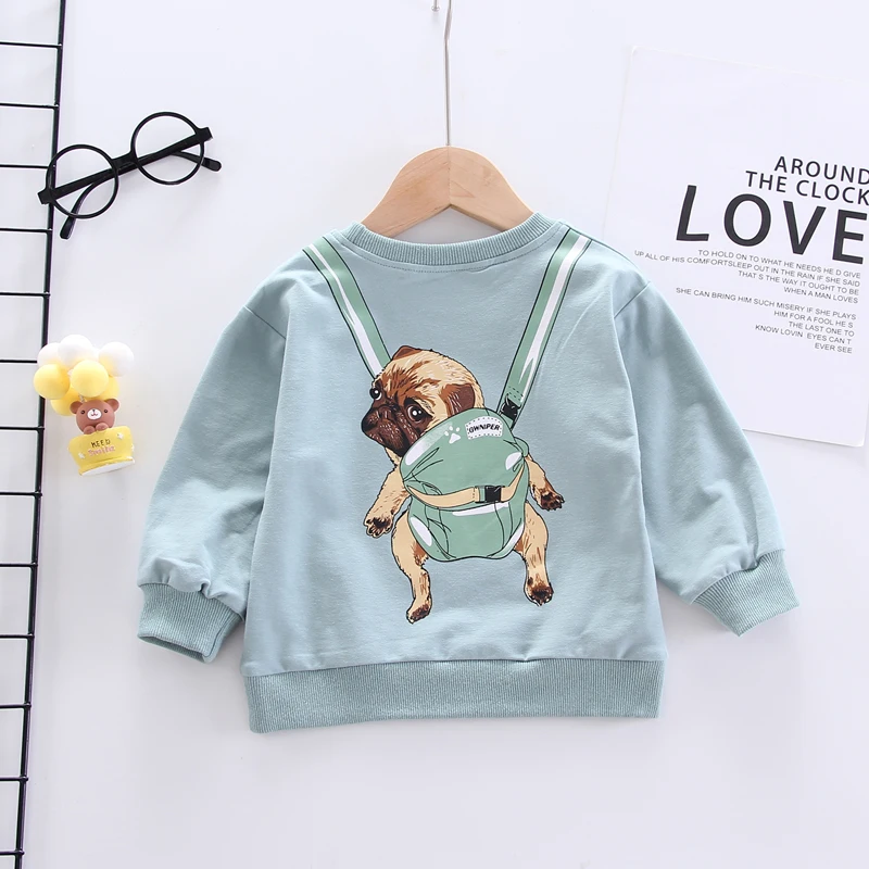 

Spring and Autumn Boys'and Girls't-shirts Dog-style Long-sleeved T-shirts Boys'and Boys'cotton Children's Clothing
