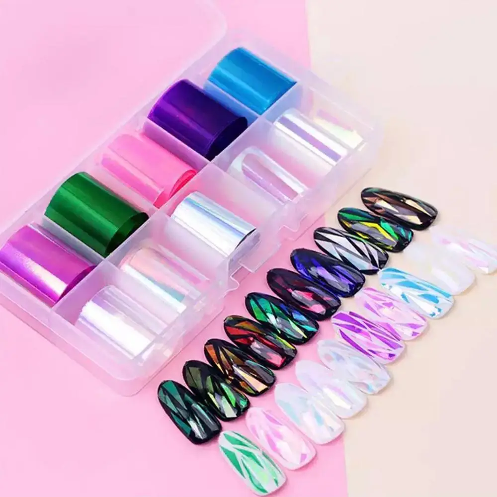 

Аврора Ice Cube Фольга для ногтей самоклеющаяся пленка для ногтей бумага самоклеющаяся пленка для ногтей Аврора Ice Cube Фольга для ногтей s 14,5*10 см