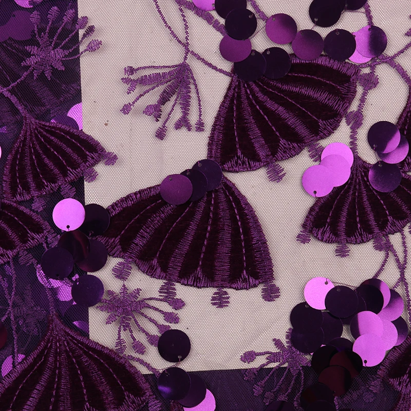 Высококачественные блестки африканская нигерийская кружевная ткань бархат и