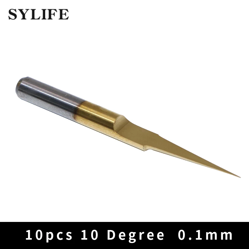 10 шт. твердосплавные Биты с титановым покрытием для гравировки печатных плат и