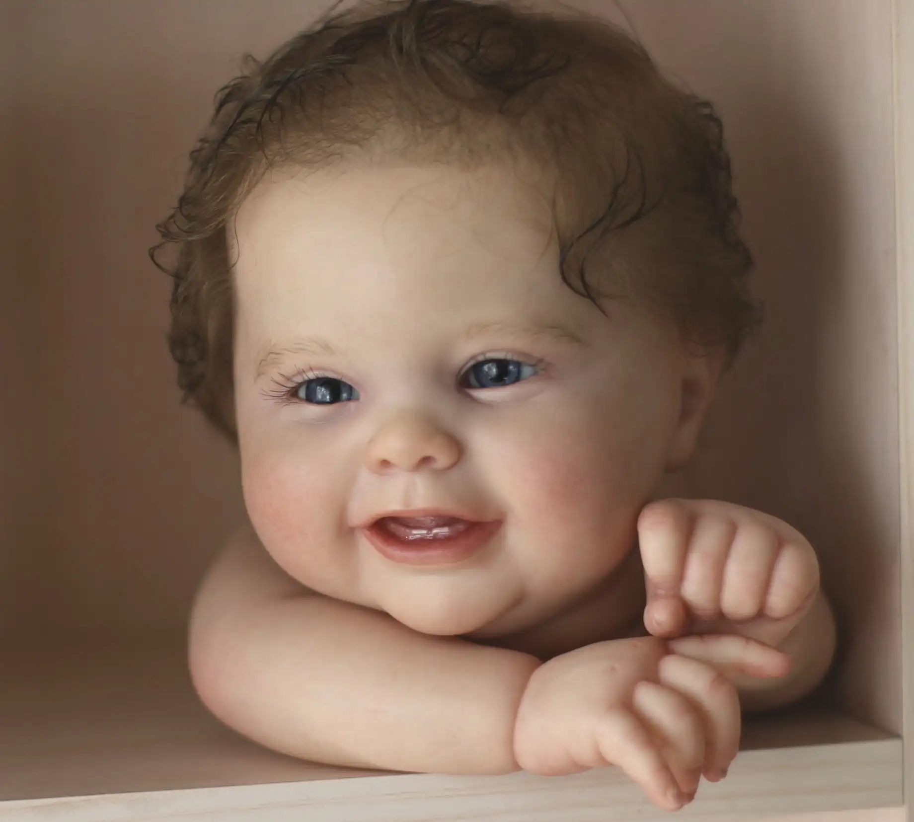 

BZDOLL 24.5 Inch Silicone Reborn Accessories DIY Kodi Bear Blank Kit Fresh Color Soft Unpainted Unfinished Smiling Doll Babies